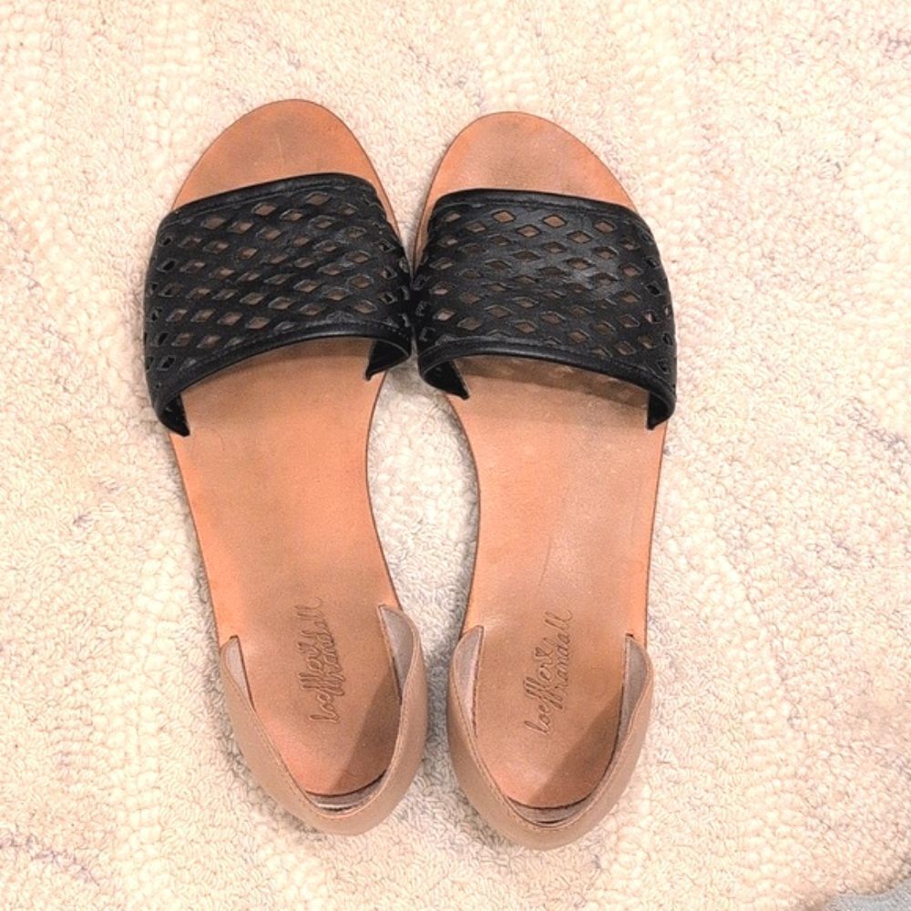 Loeffler Randall Black Sawyer Laser Cut D’Orsay Flats Size 7.5 - Picture 2 of 5